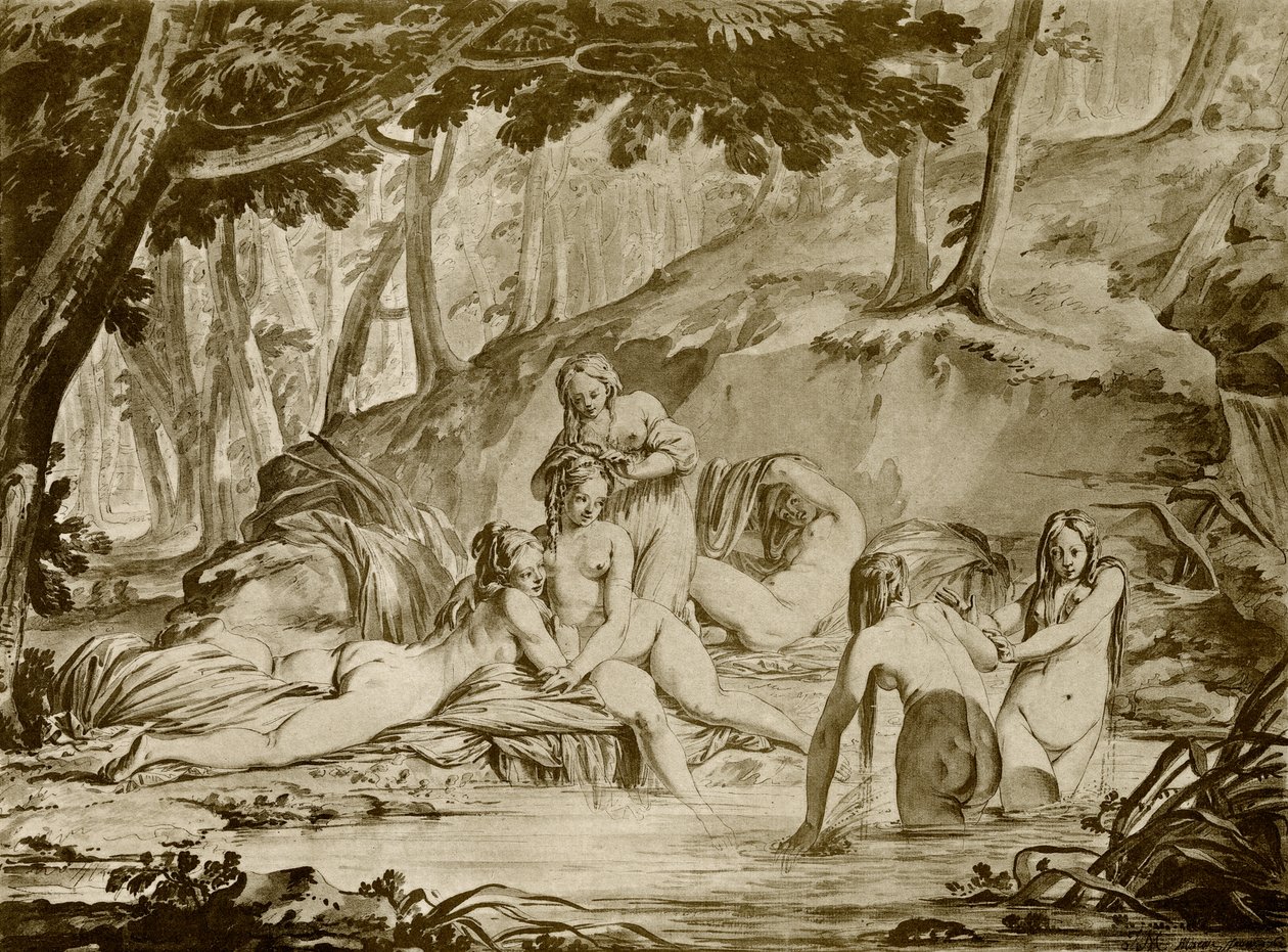 Badnymfer av Jean Michel the Younger Moreau