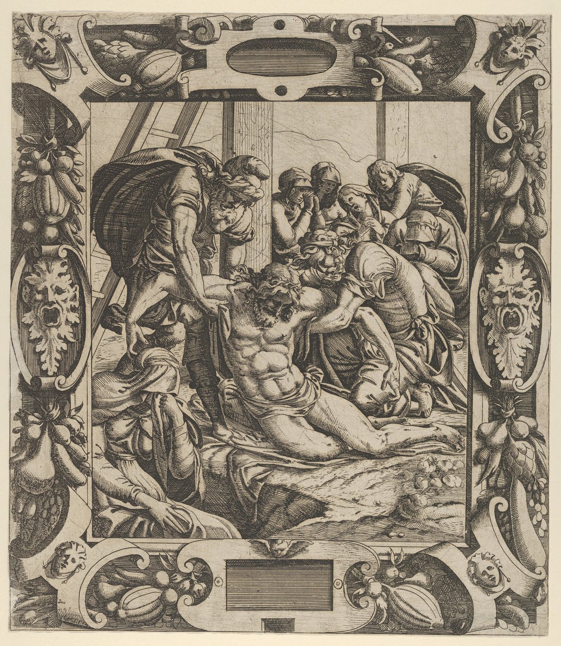 Avsättning av korset, ca. 1544. av Jean Mignon