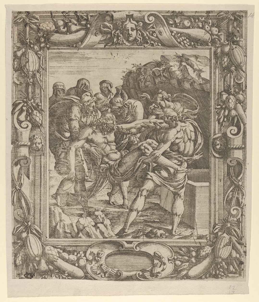 Gravläggningen, 1535-55. av Jean Mignon