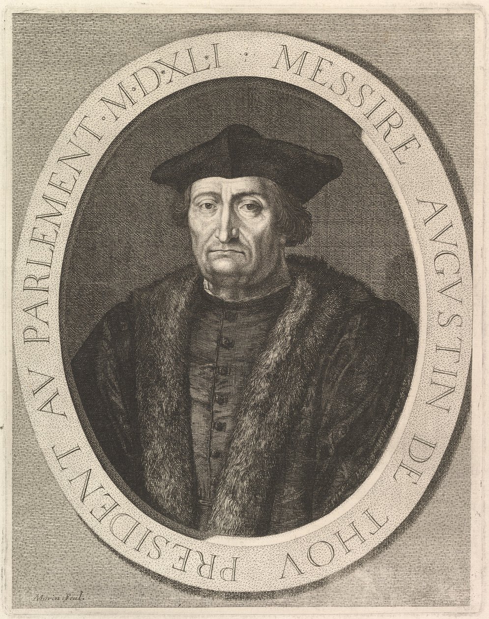 Augustin de Thou, talman i parlamentet. av Jean Morin