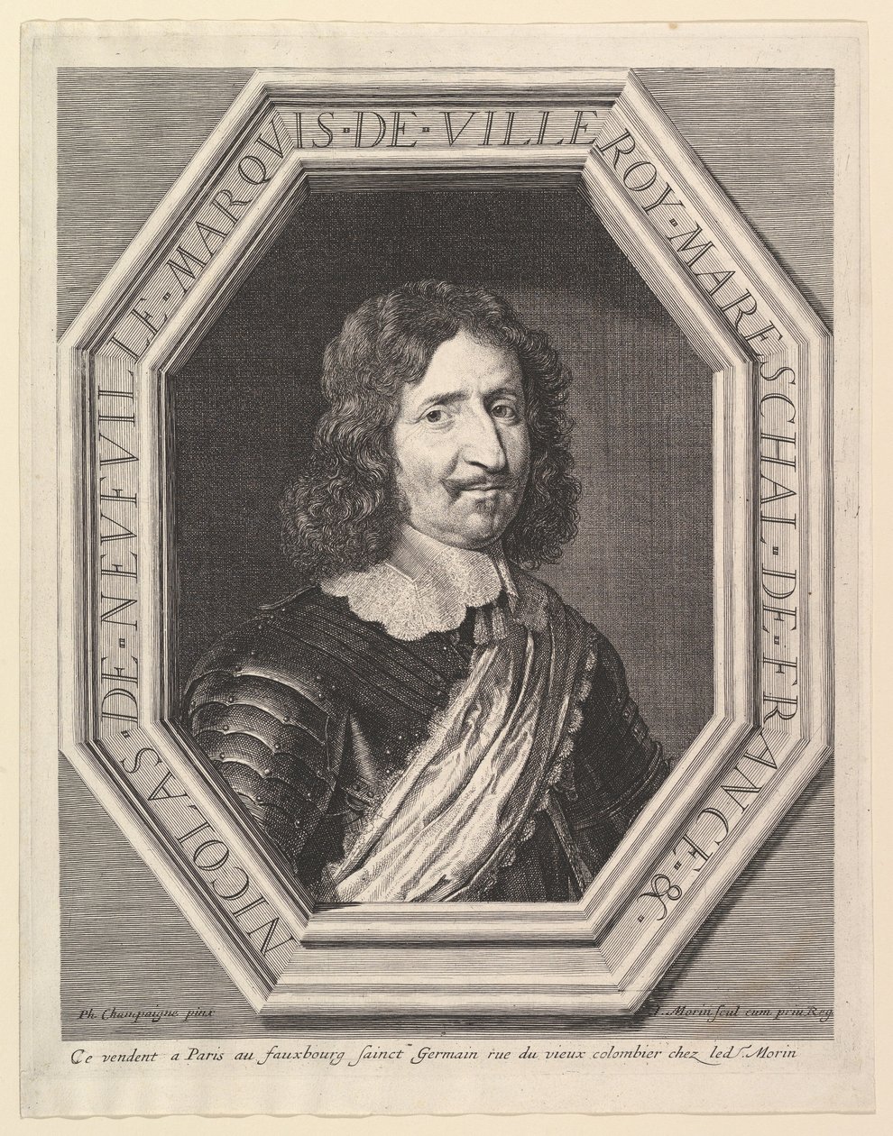 Nicolas de Neuville, markis de Villeroy. av Jean Morin