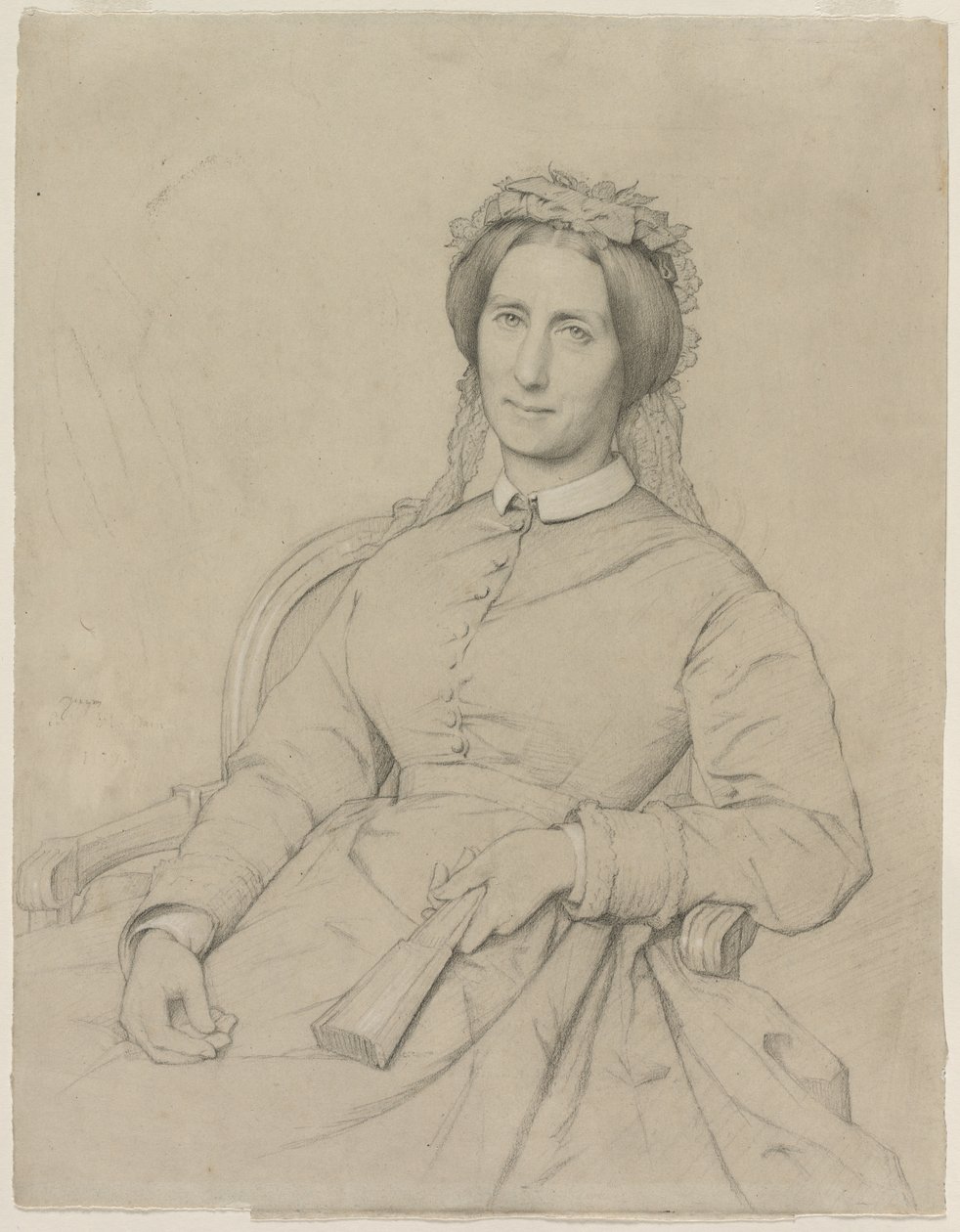 Madame Hippolyte Flandrin (Aimee Ancelot) av Jean Paul Flandrin