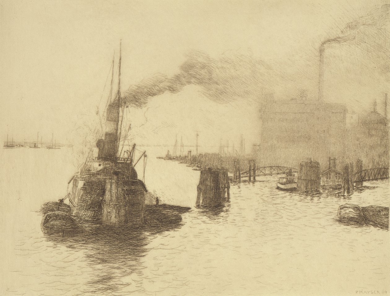 Hafen, 1904 (torrnål) av Jean Paul Kayser