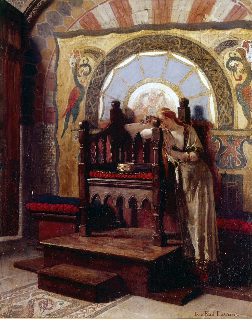 The Throne of Last Carolingian av Jean Paul Laurens