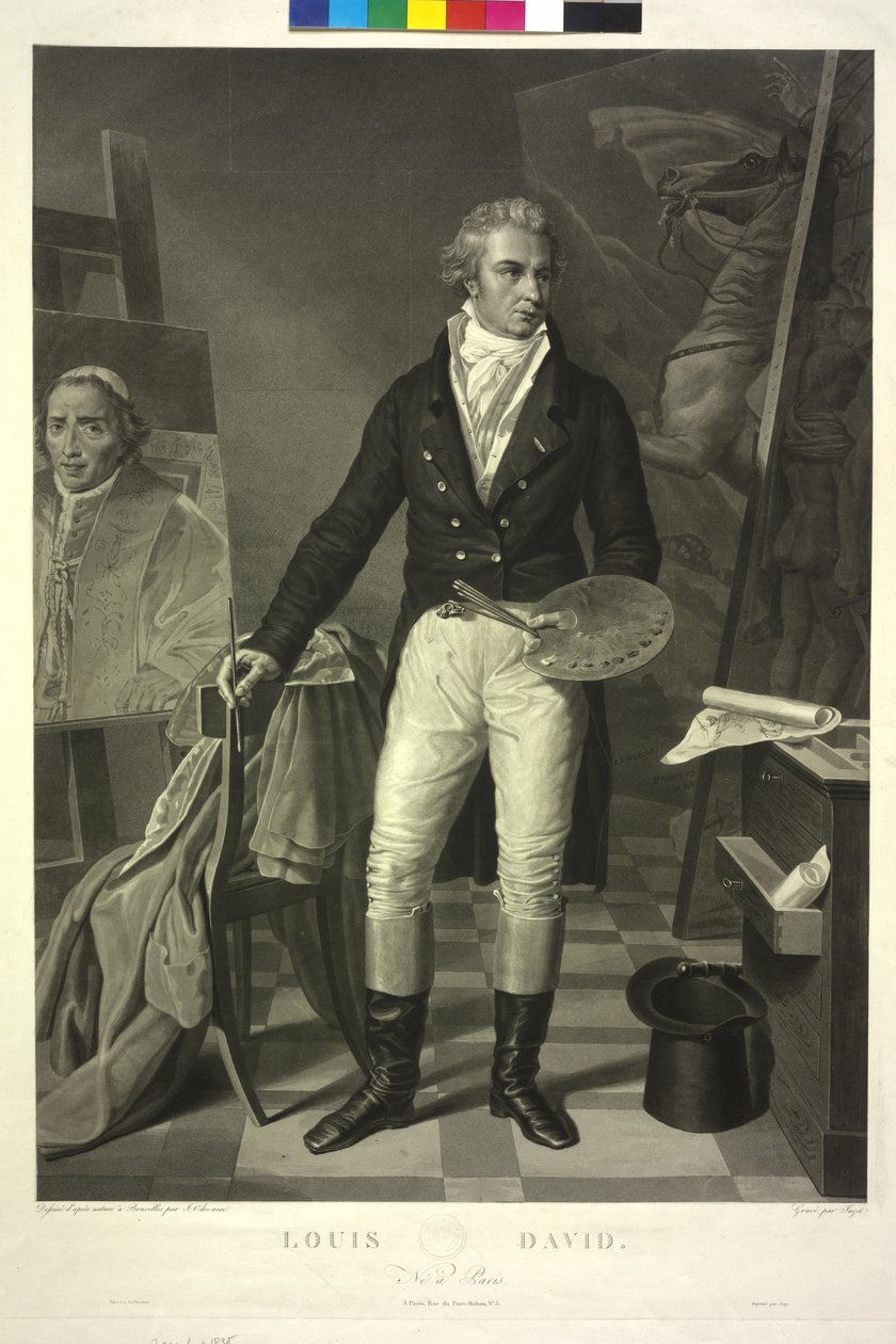 Jacques Louis David (akvatint) av Jean Pierre Marie Jazet