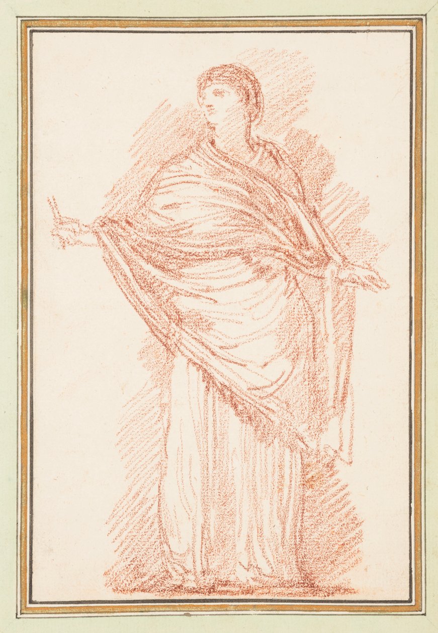 Stående figur med sjal av Jean Robert Ango