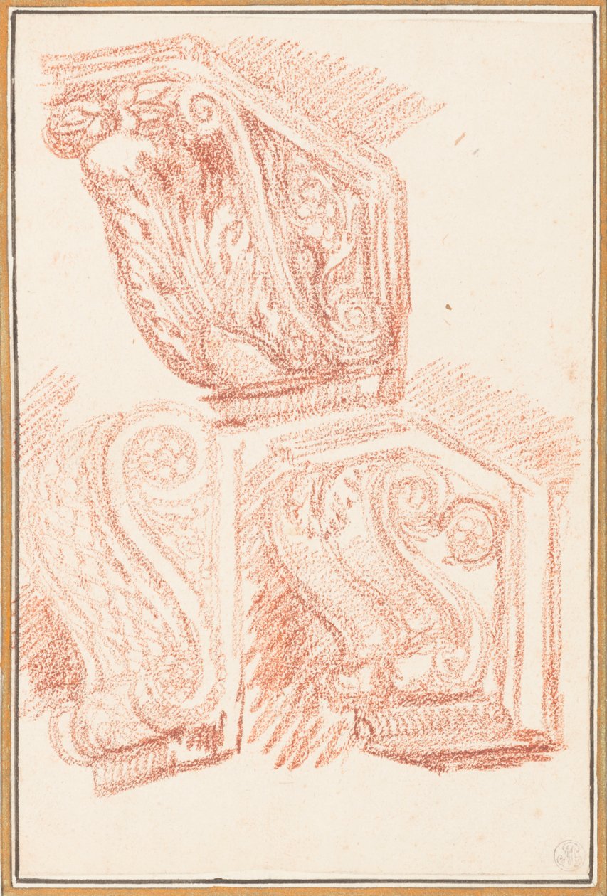 Studie av konsoler av Jean Robert Ango