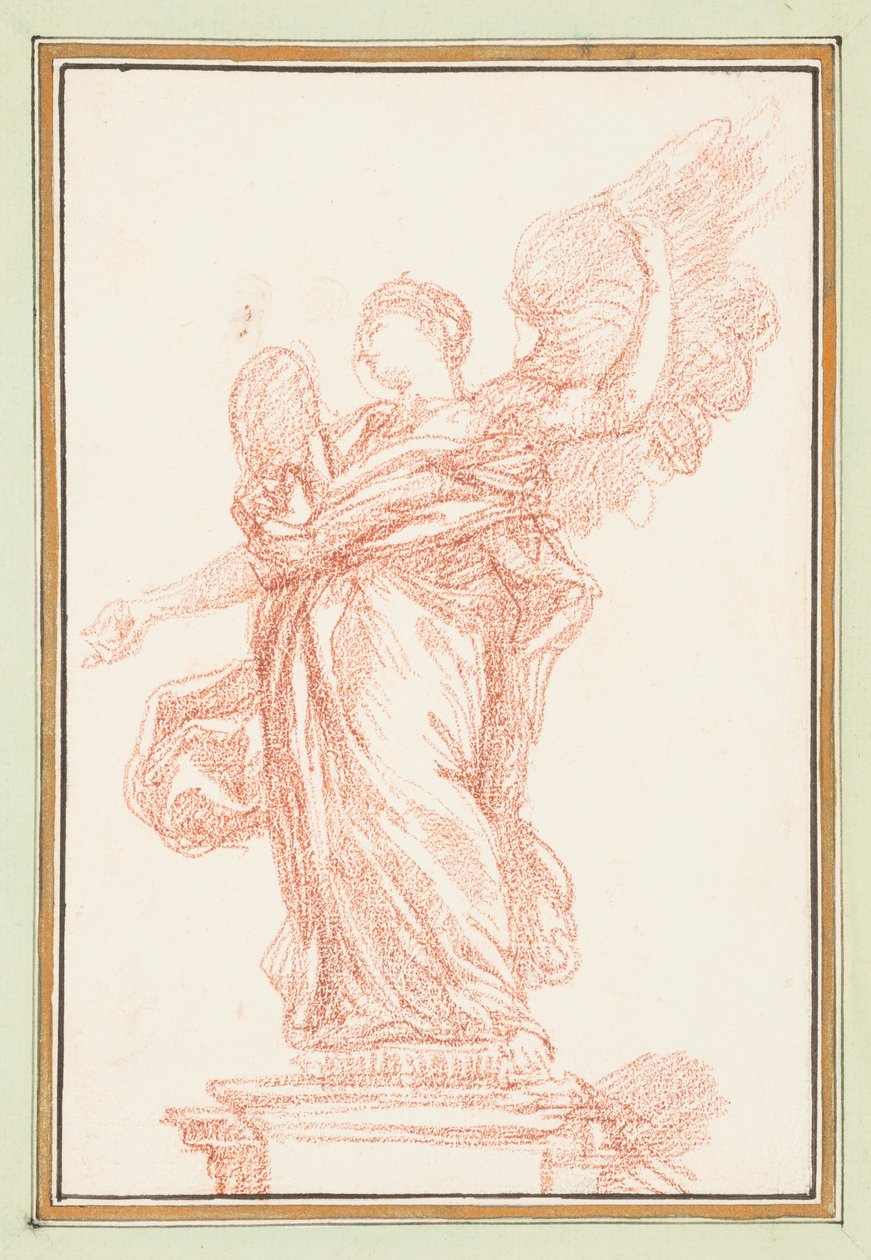 Bevingad figur på piedestal av Jean Robert Ango