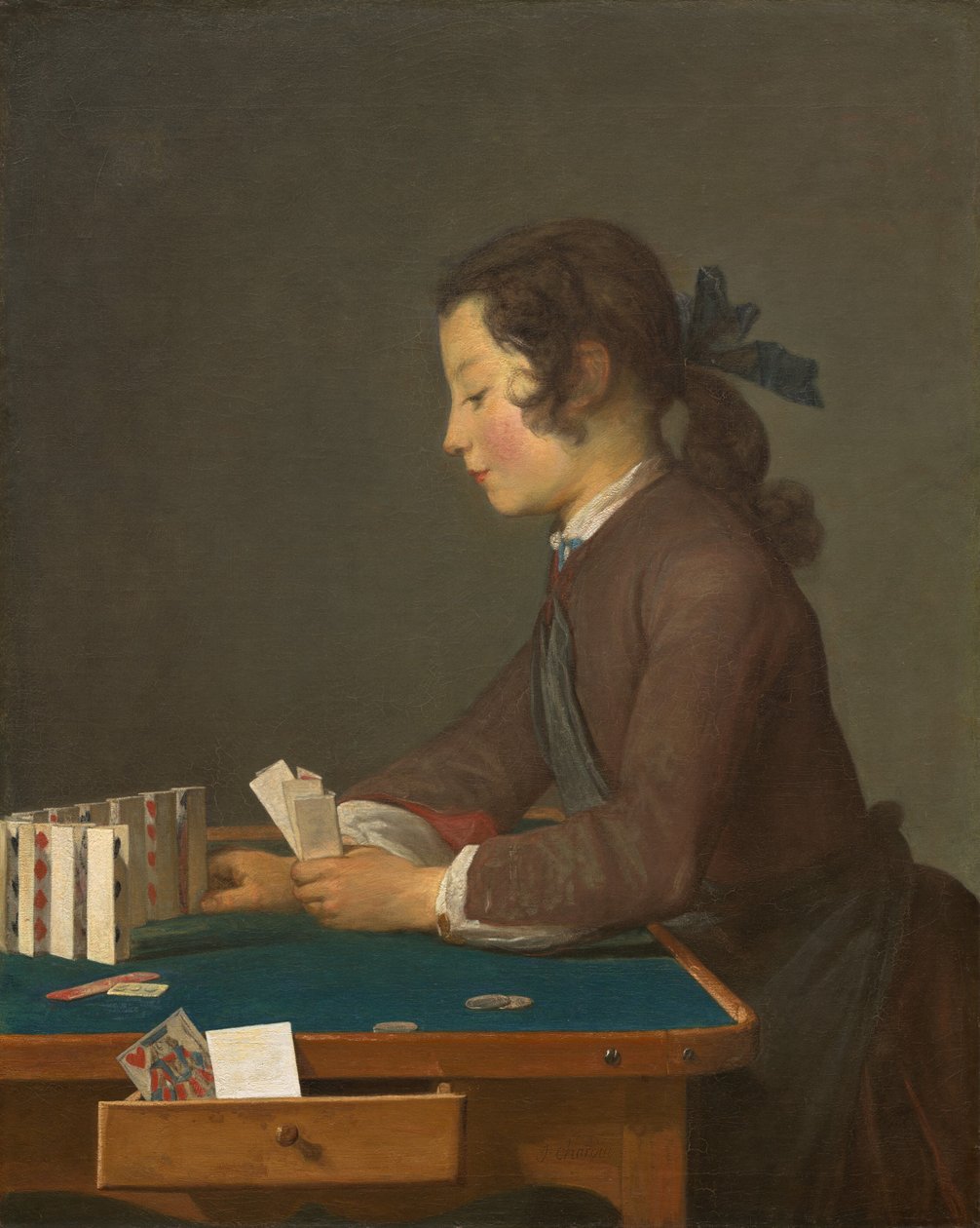 Korthuset, troligen 1737. av Jean Baptiste Simeon Chardin