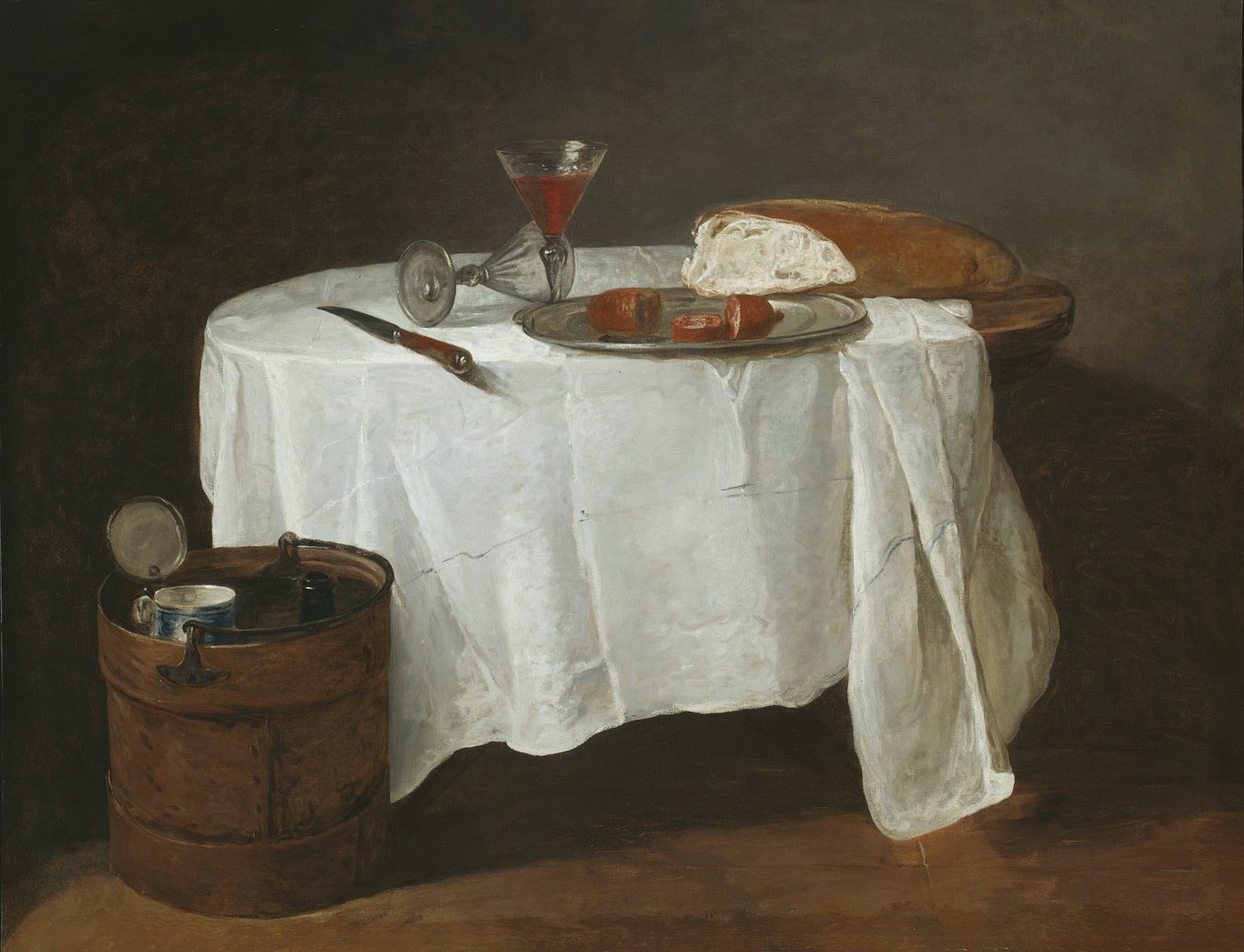 Den vita duken, 173132. av Jean Baptiste Simeon Chardin