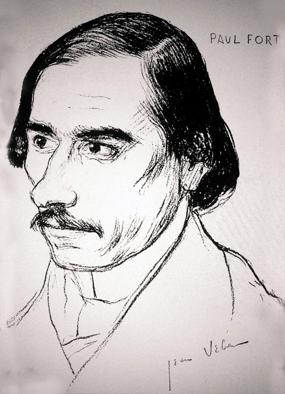 Paul Fort, ca 1900 (teckning) av Jean Veber