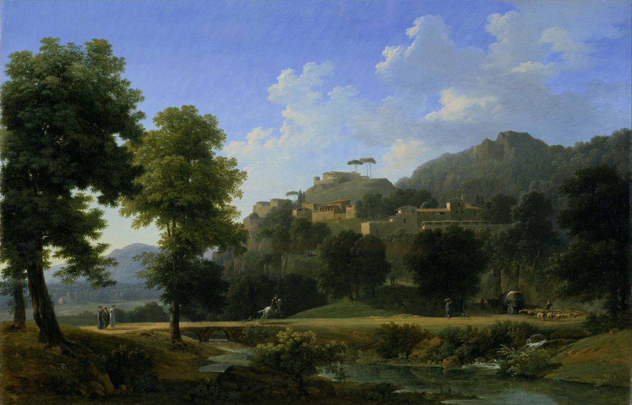 Italien Landskap av Jean Victor Bertin