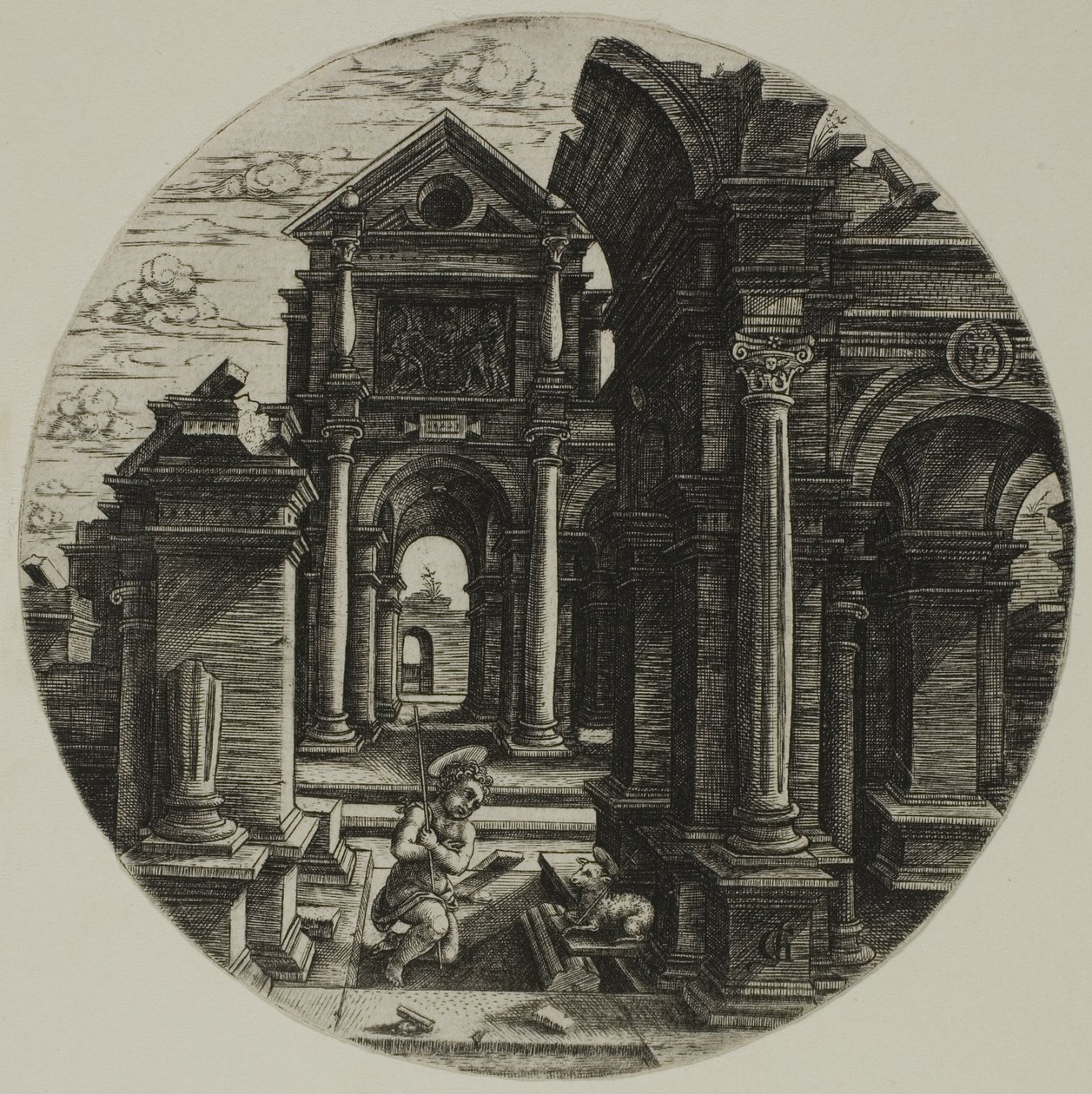 Spädbarnet Johannes Döparen av Jean de Gourmont