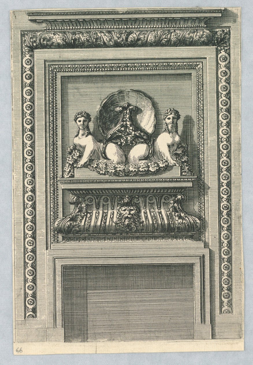 Design för en mantel av Jean le Pautre