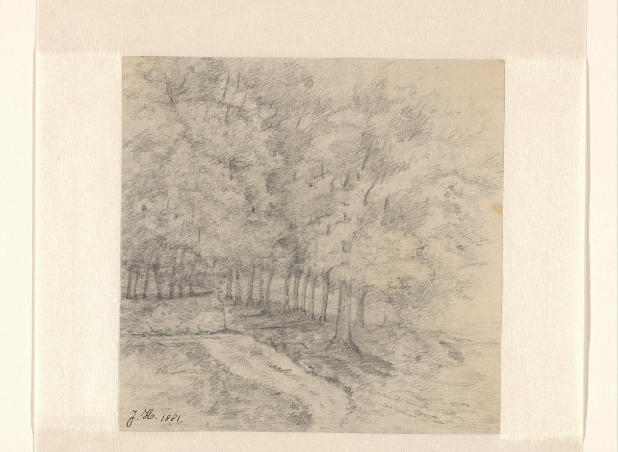 Landskap med träd av Jeanne Marie Heynsius (signed by artist)