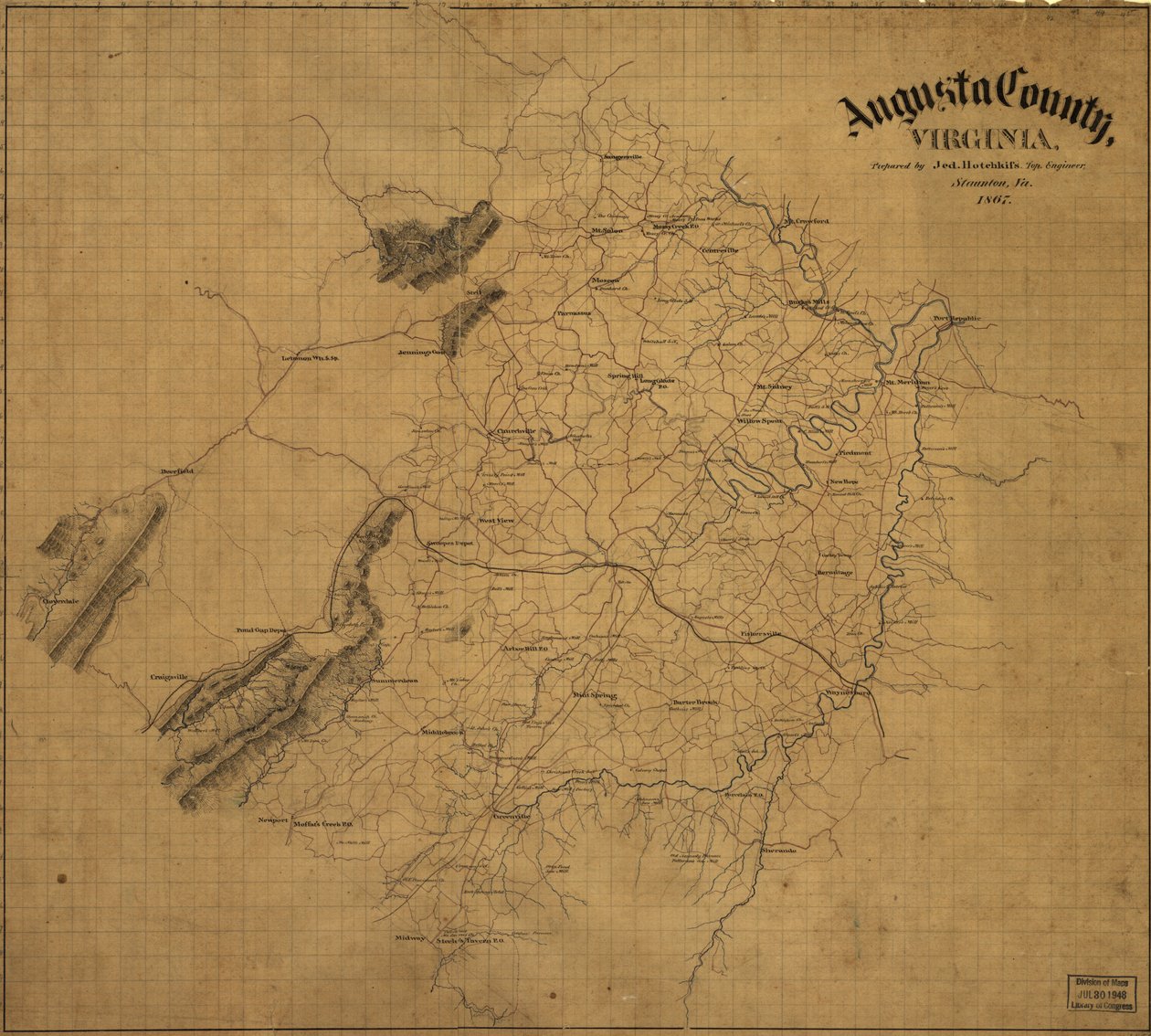 Augusta County, Virginia, LOC 99446931 av Jedediah Hotchkiss