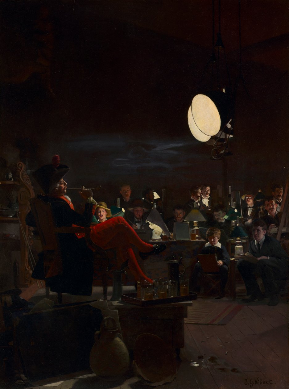 En nattkurs, ca. 1881. av Jehan Georges Vibert