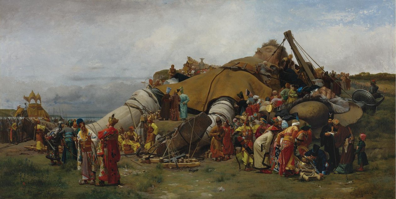 Gulliver och Lilliputians av Jehan Georges Vibert