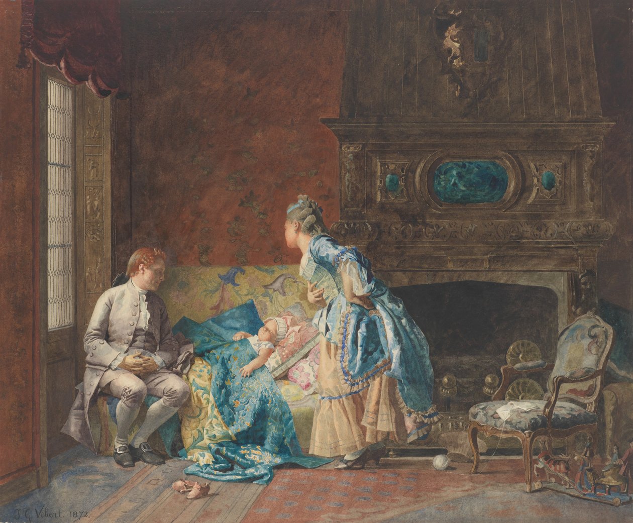 The First Babe, 1872. av Jehan Georges Vibert