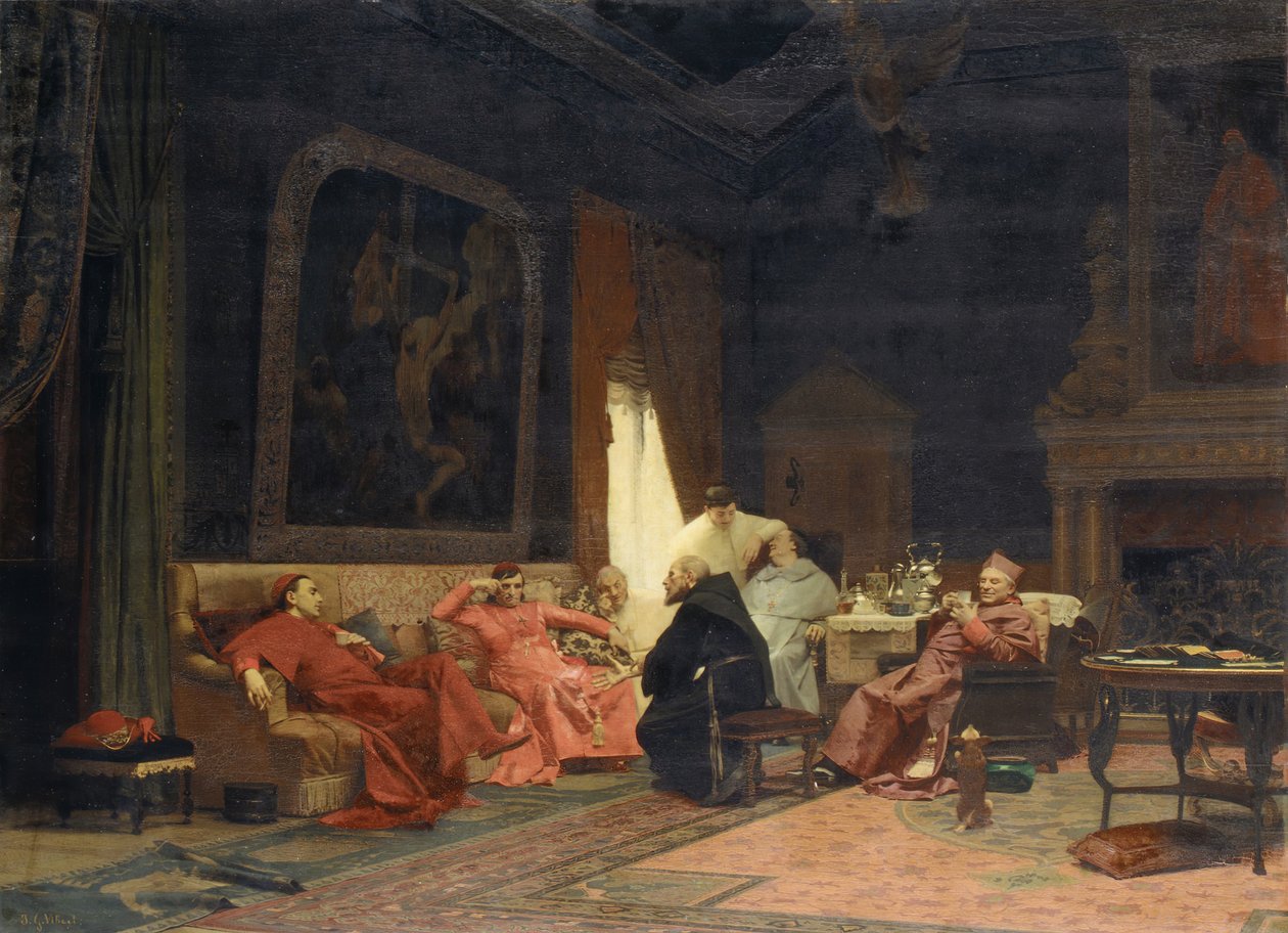 The Missionarys Adventures, ca. 1883. av Jehan Georges Vibert