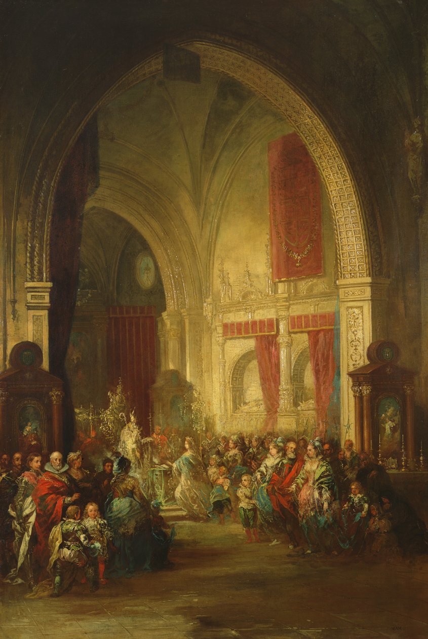 Interiör av Toledo katedral av Jenaro Pérez Villaamil