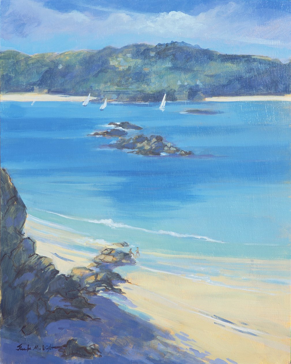 Salcombe - Kul på stranden, 2000 av Jennifer Wright