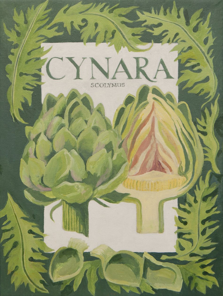 Cynara (kronärtskocka) (akryl) av Jennifer Abbott