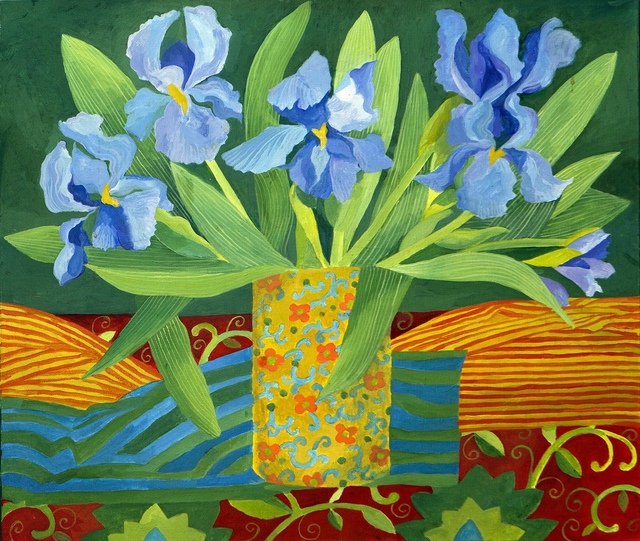 Iris, 2014 (akryl på duk) av Jennifer Abbott