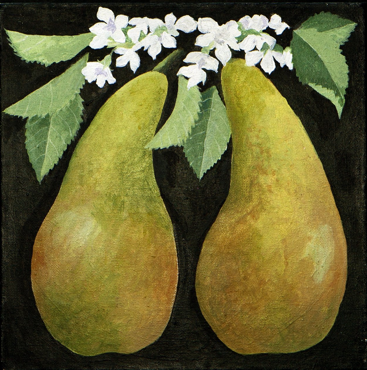 Päron, 2013 (akryl på duk) av Jennifer Abbott