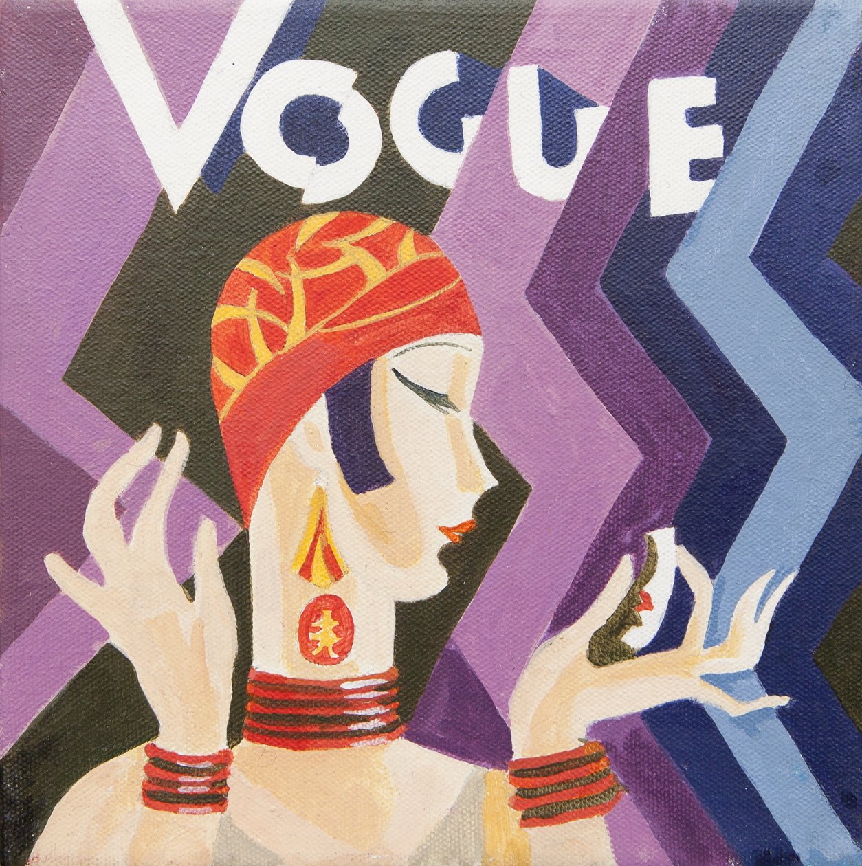 Vogue-omslag (akryl) av Jennifer Abbott