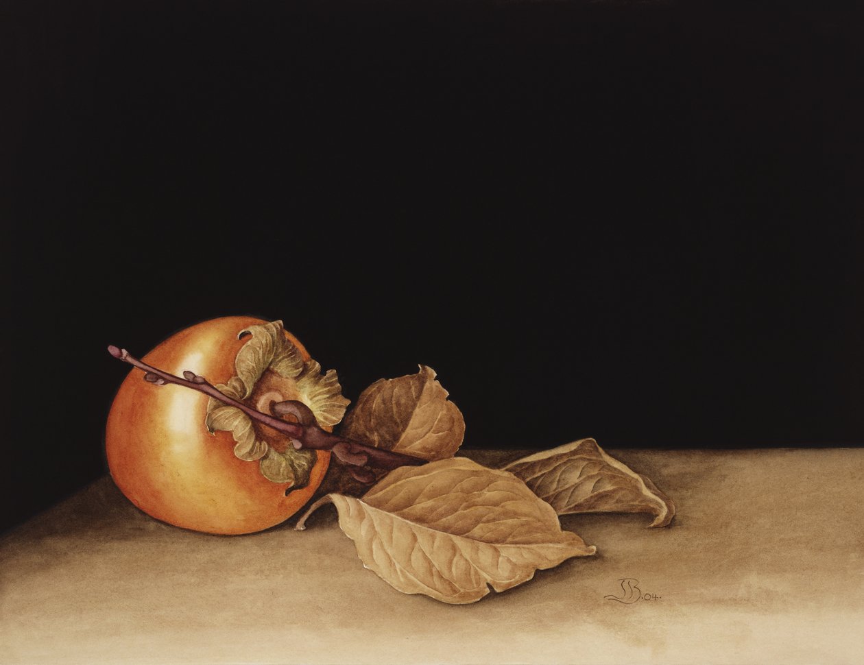 Persimmon, 2004 (wc på papper) av Jenny Barron