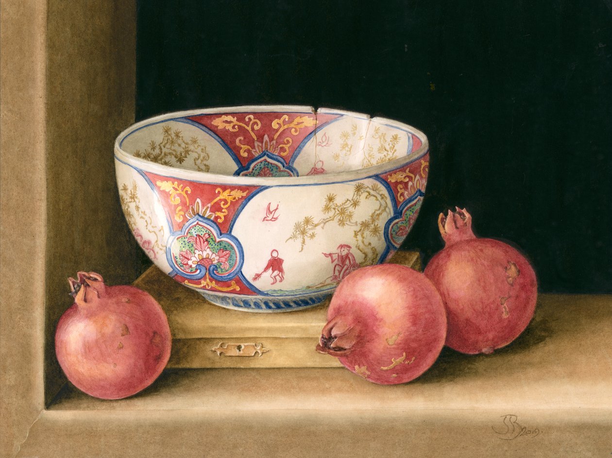 Granatäpple och skål av Jenny Barron