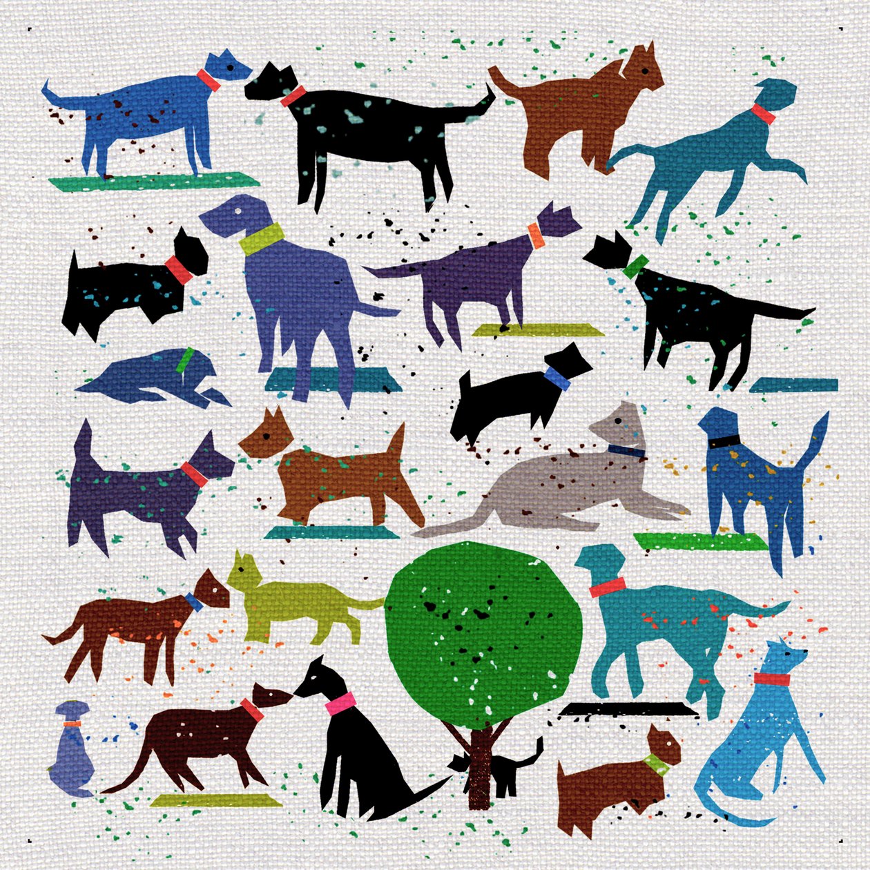 Dog Love, 2022 (blandade media) av Jenny Frean