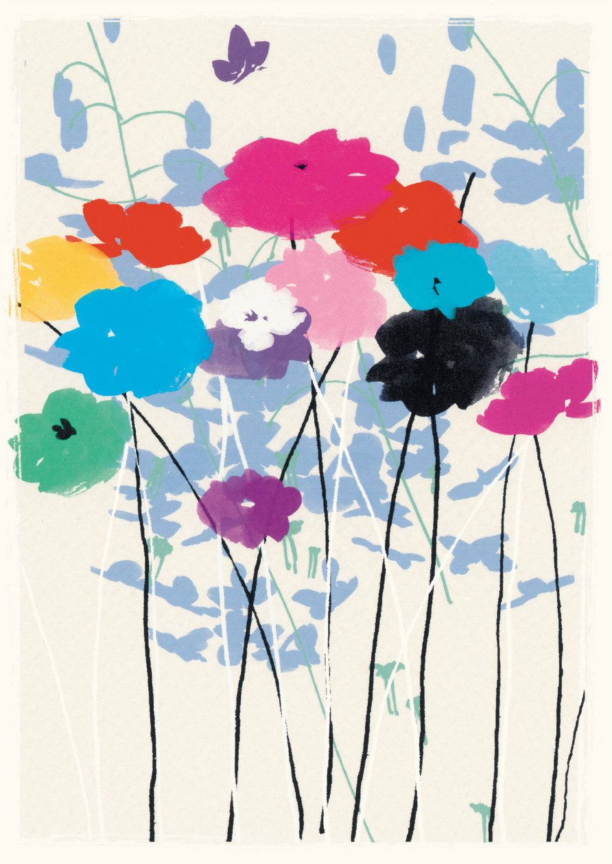 Multicolored Meadow (Standard), 2015 (bland media) av Jenny Frean