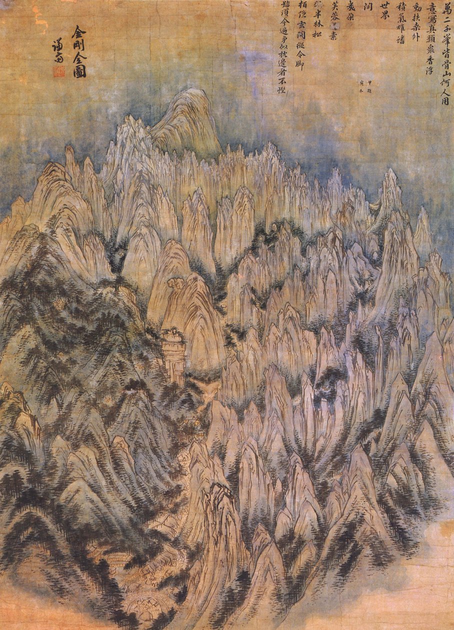 General View of Mt. Geumgang av Jeong Seon