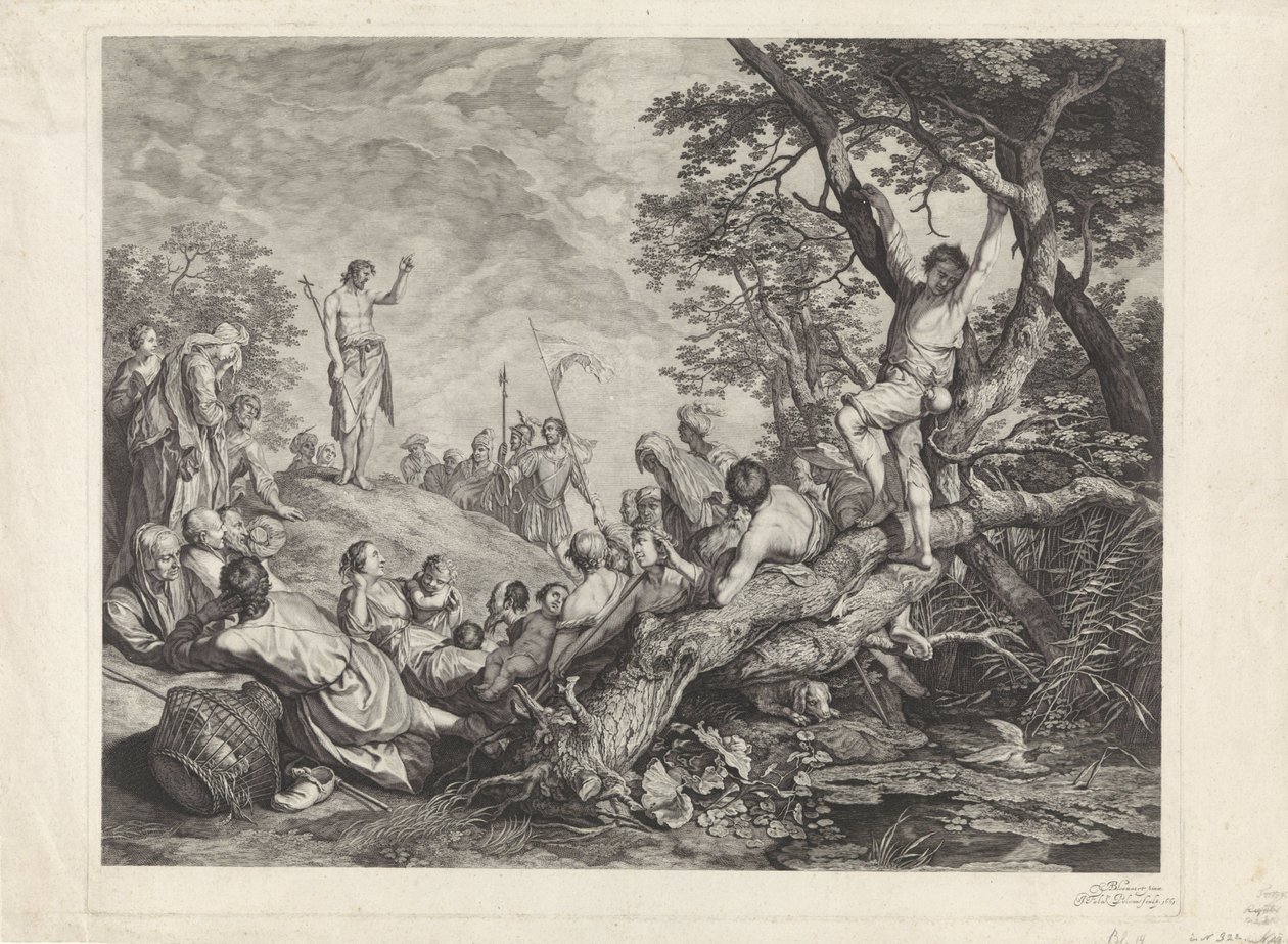 Johannes Döparen predikar i öknen av Jeremias Falck