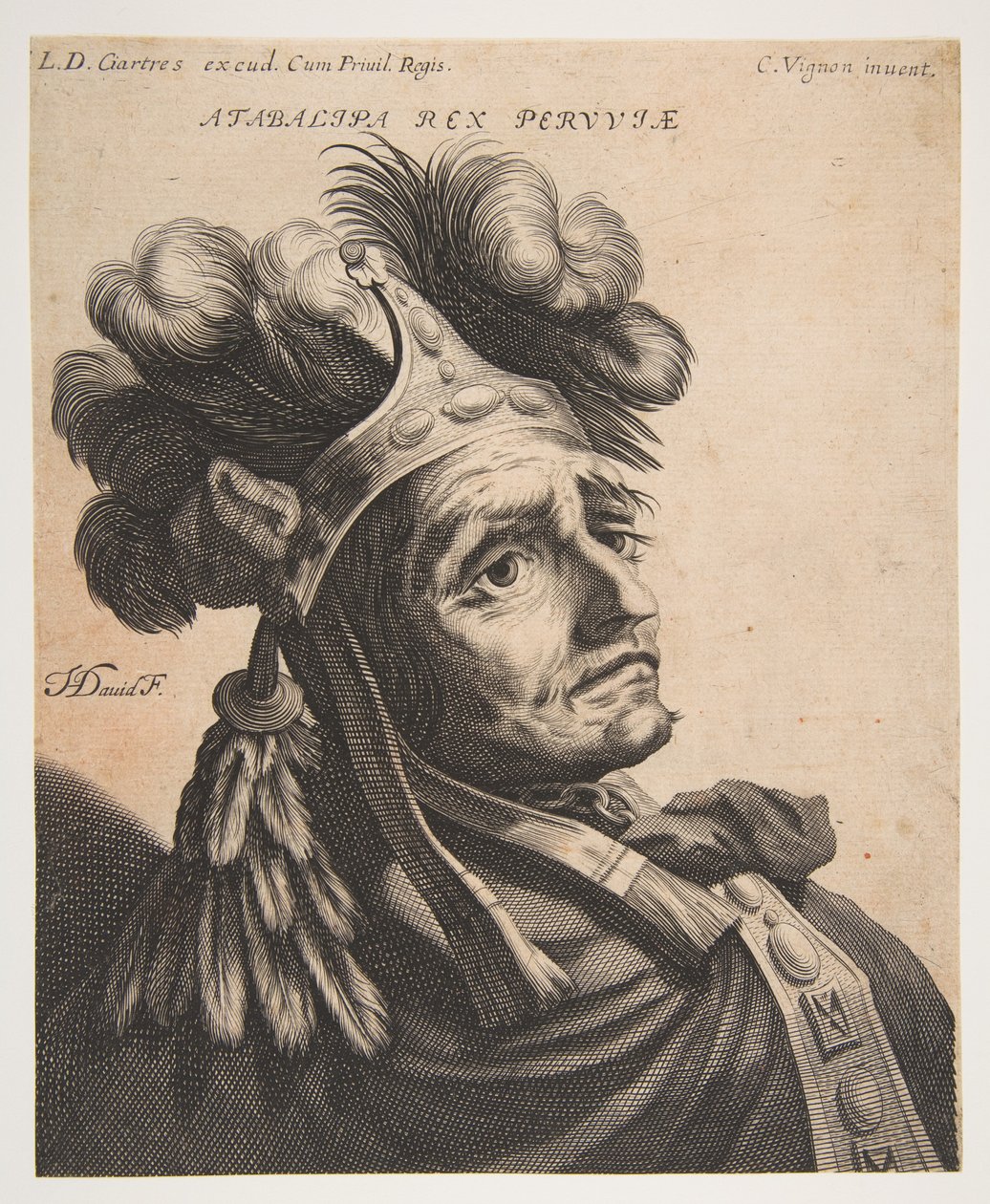 Atabalipa, kung av Peru, ca. 1634-37. av Jerôme David