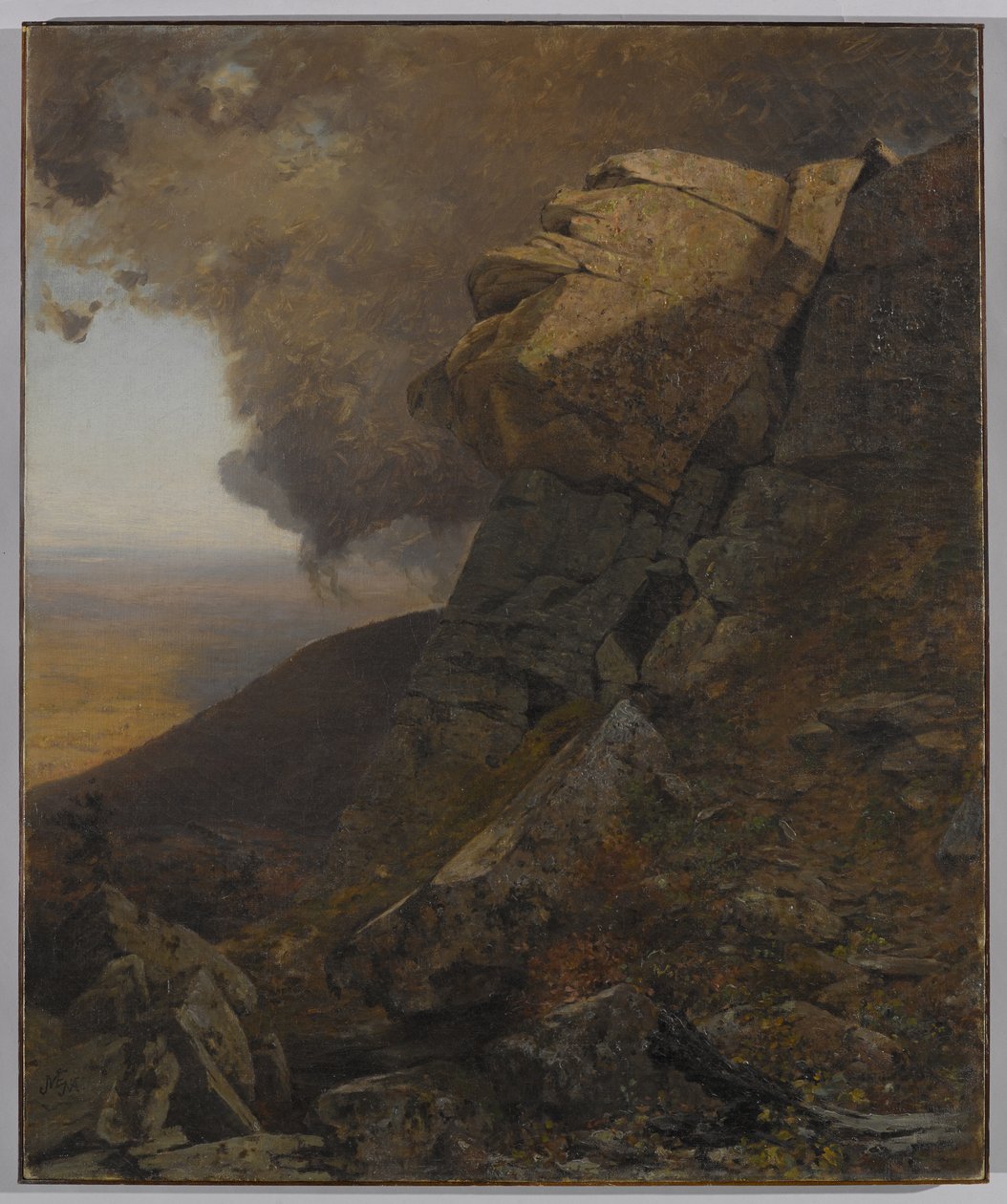A Cliff in the Kaatskills, c.1863 av Jervis McEntee