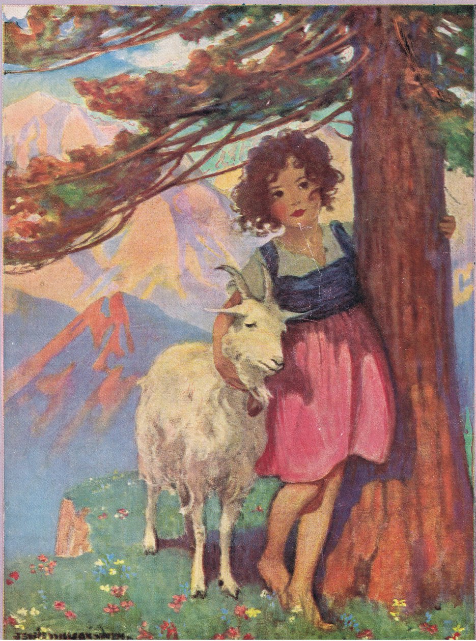 Heidi (färg litho) av Jessie Willcox Smith