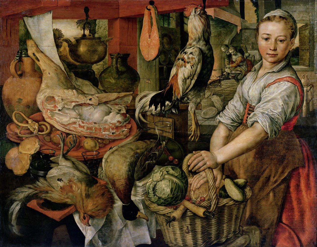 Köksinredning, 1566 av Joachim Beuckelaer
