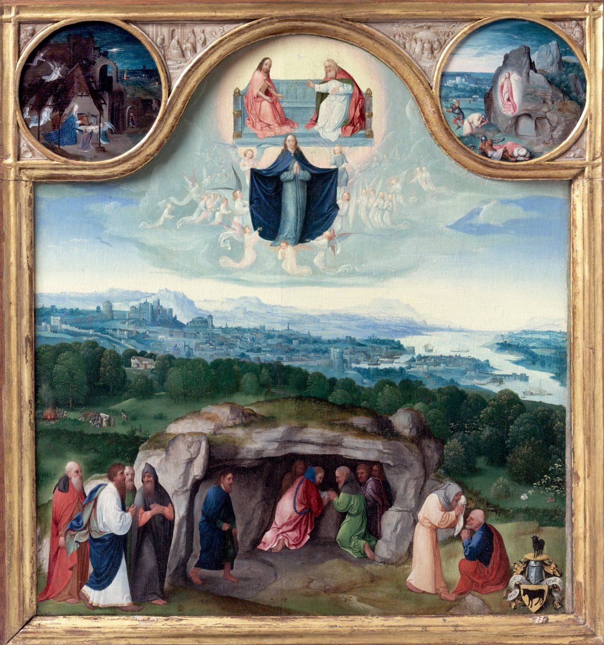 The Assumption of the Virgin, with the Nativity, the Resurrection, the Adoration of the Magi, the As... av Joachim Patinir