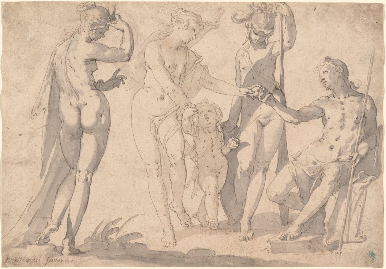 Domen i Paris av Joachim Wtewael or Utewael