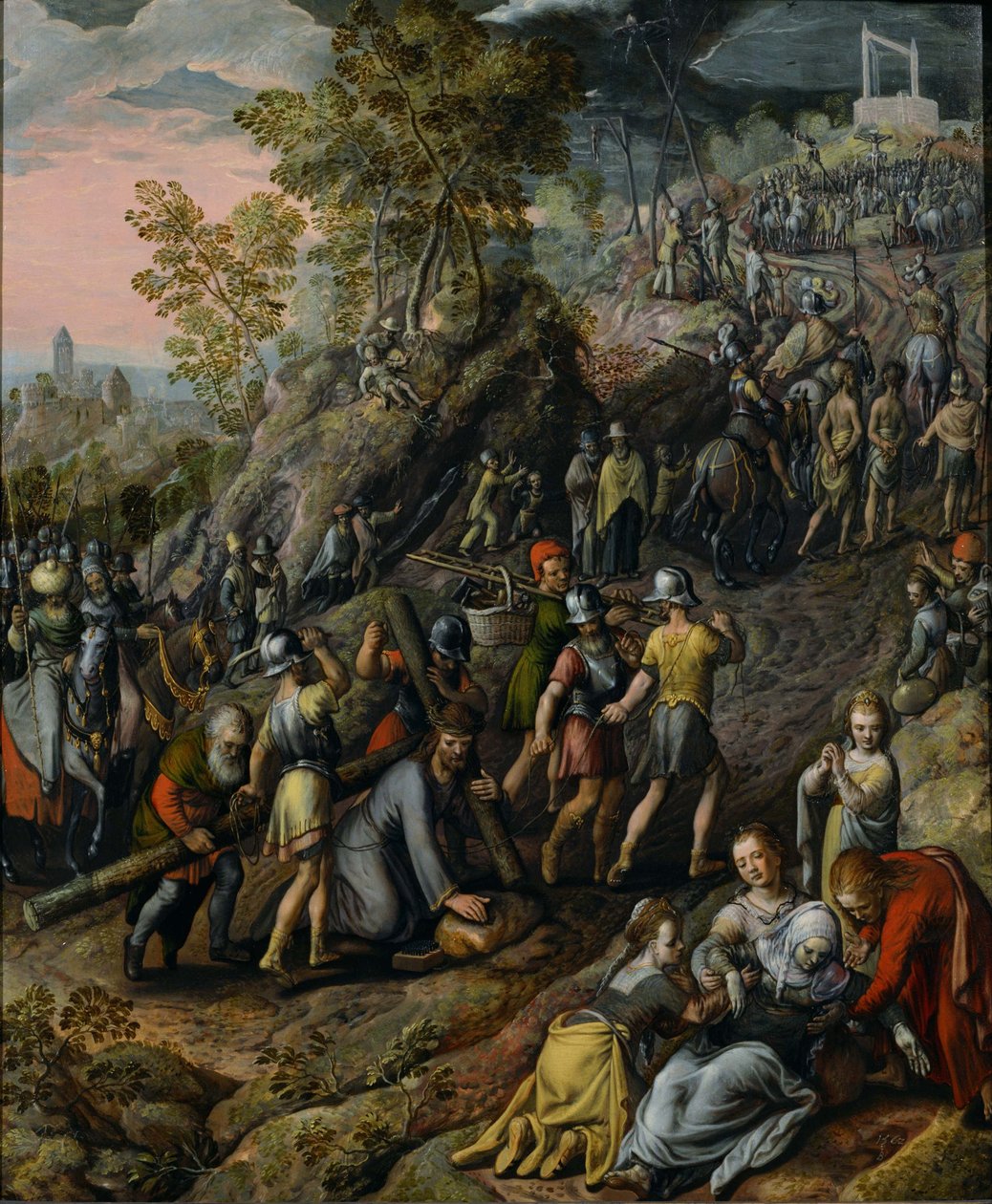 Kristus bär korset, 1562 av Joachim Beuckelaer