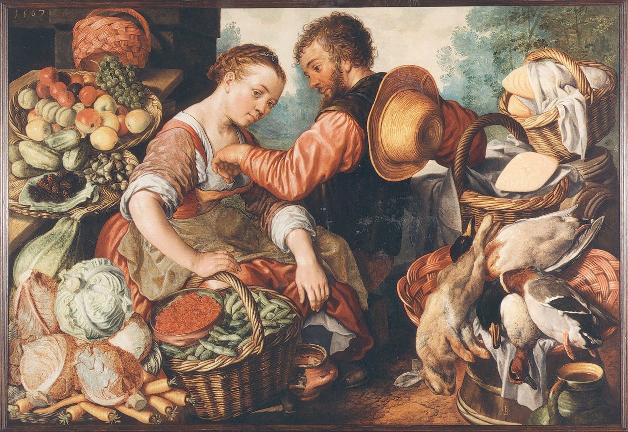 Marknadsscenen, 1567. av Joachim Beuckelaer