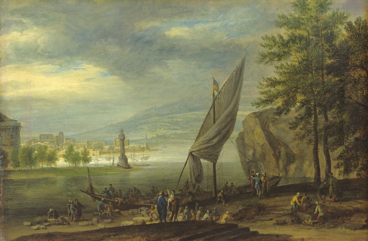 Hamnlandskap av Joachim Franz Beich