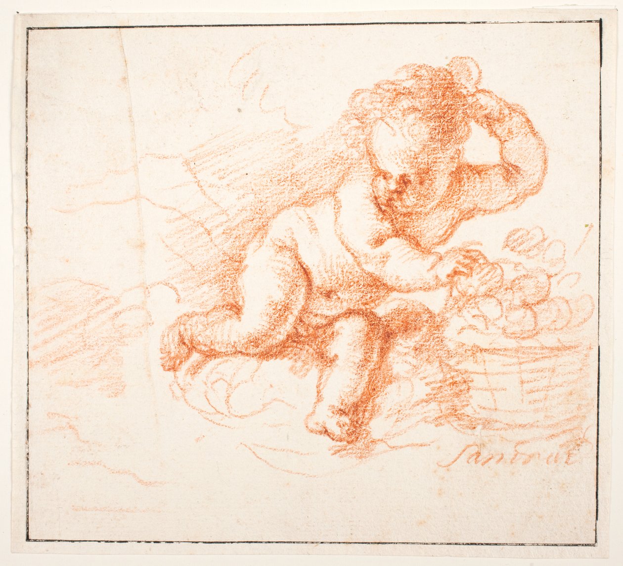 Putti samlar frukt av Joachim von Sandrart