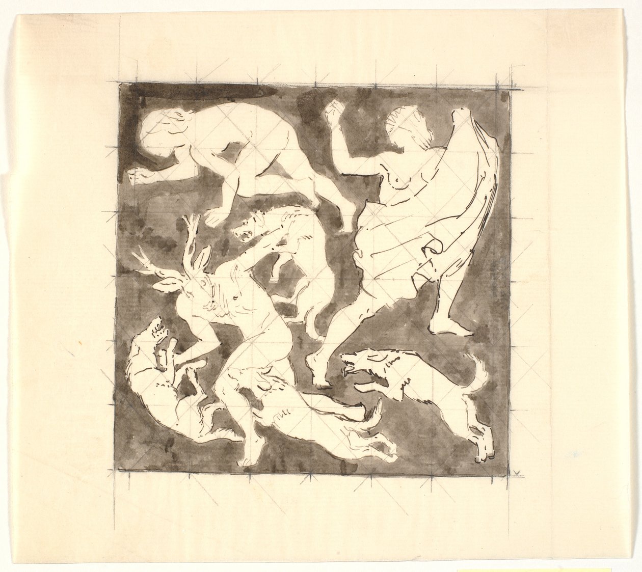 Actaeons död av Joakim Frederik Skovgaard