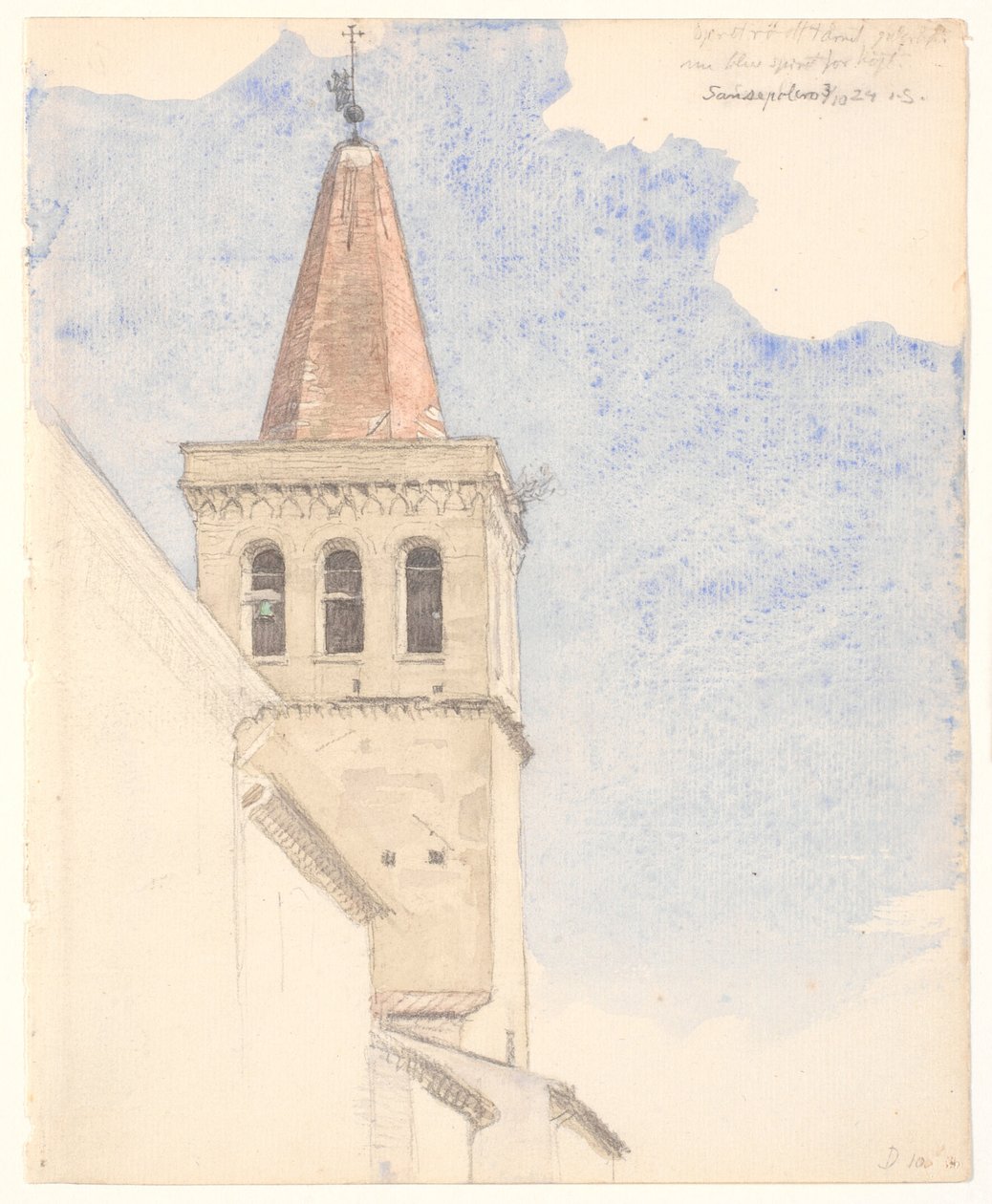 Klocktorn i Sansepolcro av Joakim Frederik Skovgaard