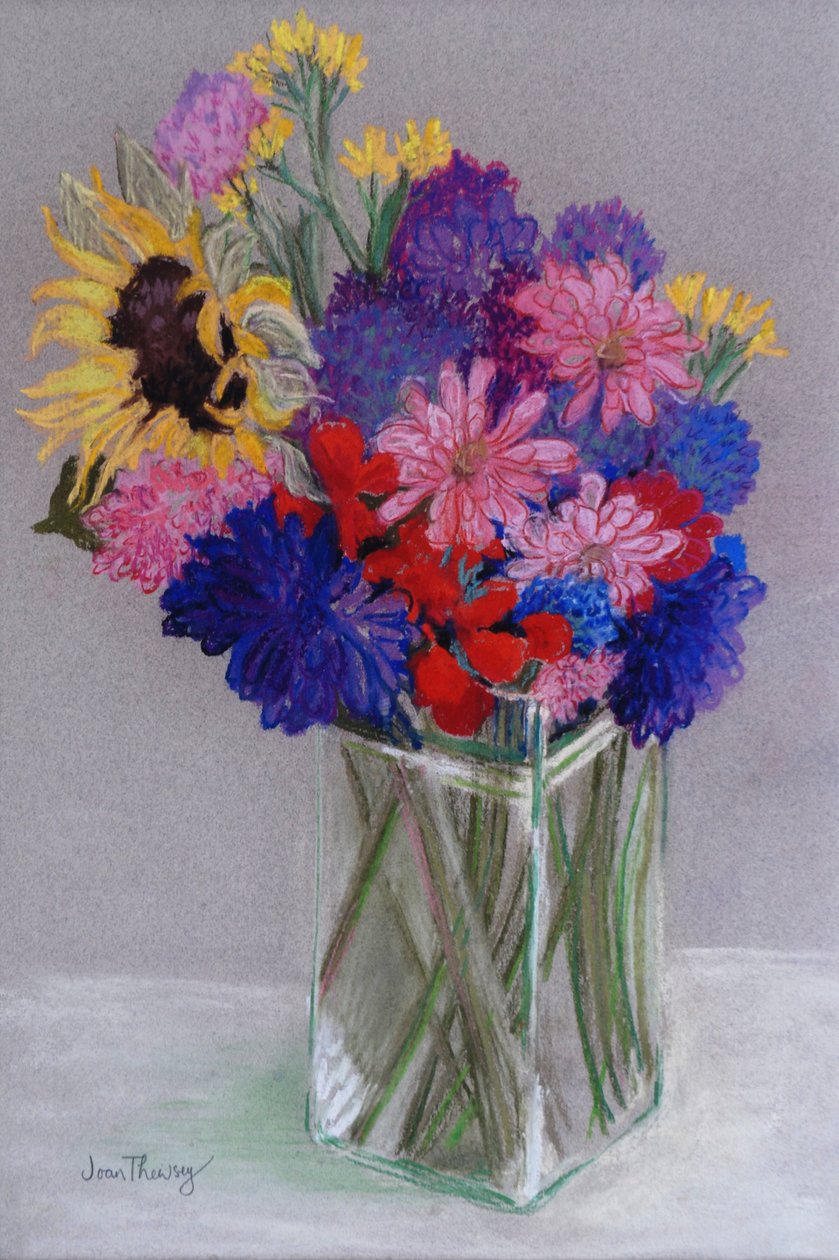 Jans blommor, 2010, (pastell) av Joan Thewsey