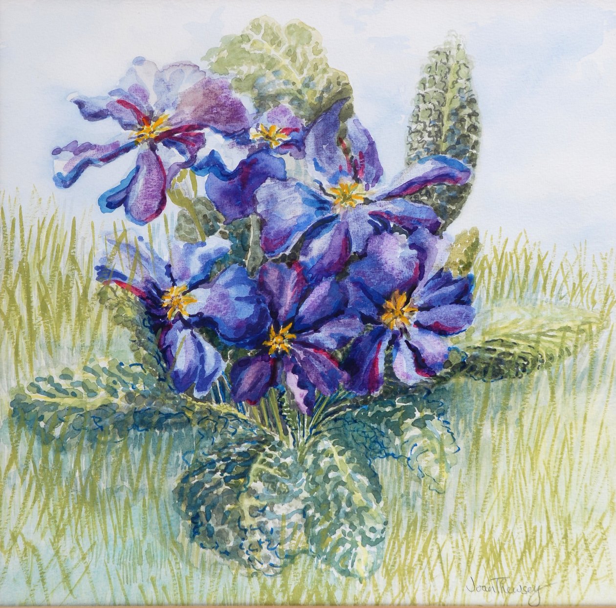 Den lila primula 2000 av Joan Thewsey